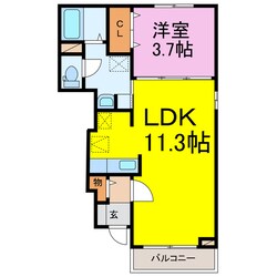 プラシードＭの物件間取画像